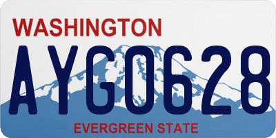 WA license plate AYG0628