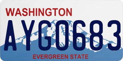 WA license plate AYG0683