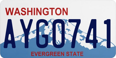 WA license plate AYG0741
