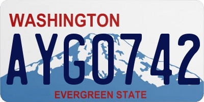 WA license plate AYG0742