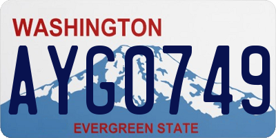 WA license plate AYG0749