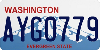 WA license plate AYG0779
