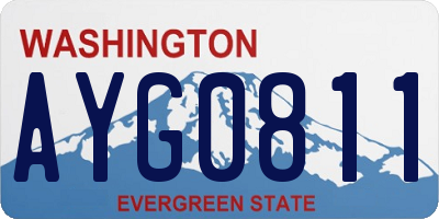 WA license plate AYG0811