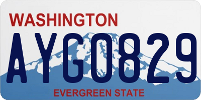 WA license plate AYG0829