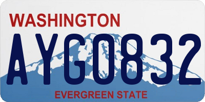 WA license plate AYG0832