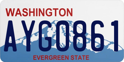 WA license plate AYG0861