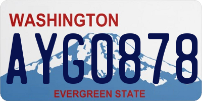 WA license plate AYG0878