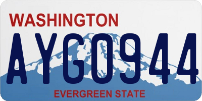WA license plate AYG0944