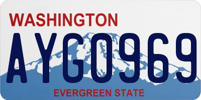 WA license plate AYG0969