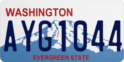 WA license plate AYG1044