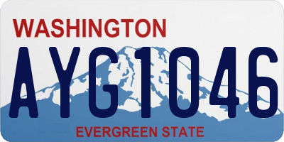 WA license plate AYG1046