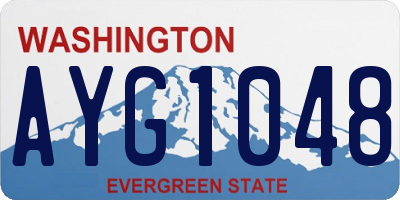 WA license plate AYG1048