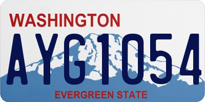 WA license plate AYG1054