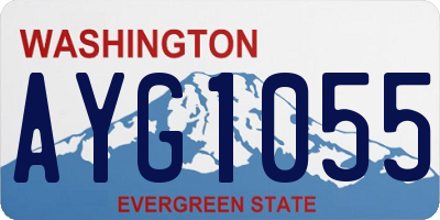 WA license plate AYG1055