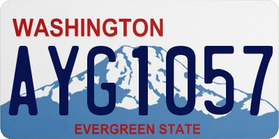 WA license plate AYG1057