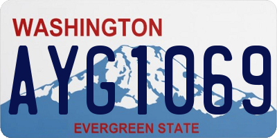 WA license plate AYG1069