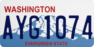 WA license plate AYG1074