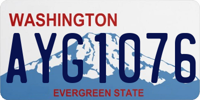 WA license plate AYG1076