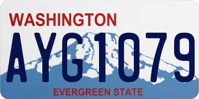 WA license plate AYG1079