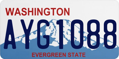 WA license plate AYG1088