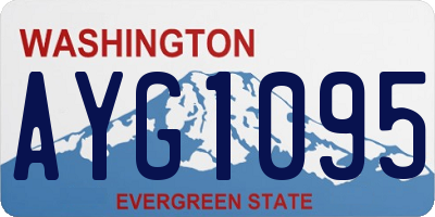WA license plate AYG1095