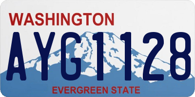 WA license plate AYG1128