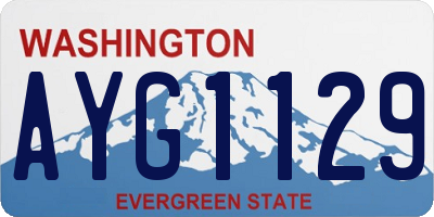 WA license plate AYG1129