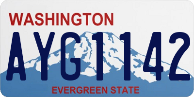 WA license plate AYG1142