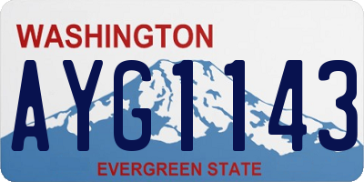WA license plate AYG1143