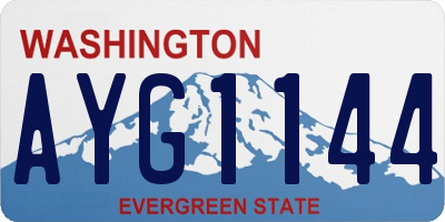 WA license plate AYG1144