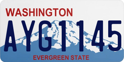 WA license plate AYG1145