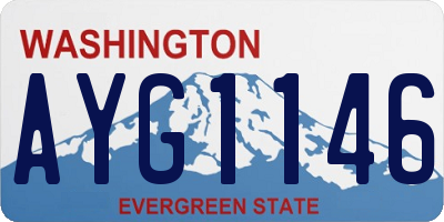 WA license plate AYG1146