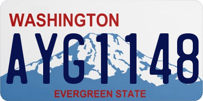 WA license plate AYG1148