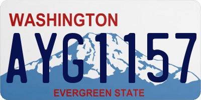 WA license plate AYG1157