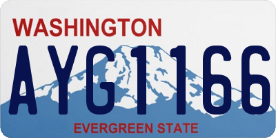 WA license plate AYG1166
