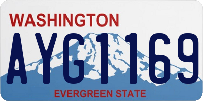 WA license plate AYG1169