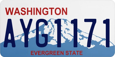 WA license plate AYG1171
