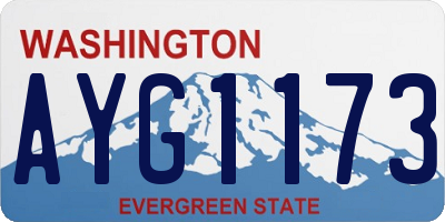 WA license plate AYG1173