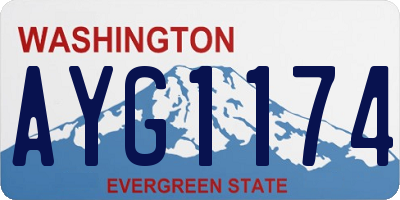 WA license plate AYG1174