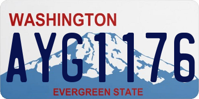 WA license plate AYG1176