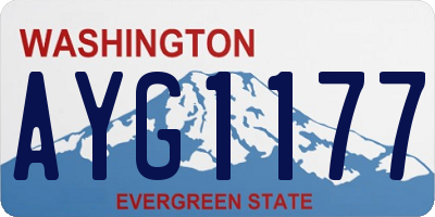 WA license plate AYG1177
