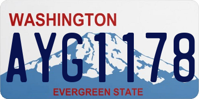 WA license plate AYG1178