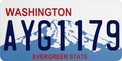 WA license plate AYG1179