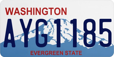 WA license plate AYG1185