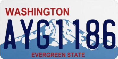 WA license plate AYG1186
