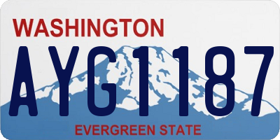 WA license plate AYG1187