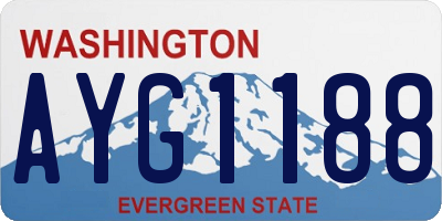 WA license plate AYG1188