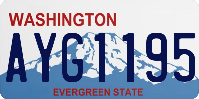 WA license plate AYG1195