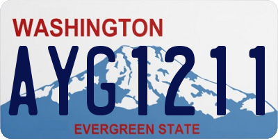WA license plate AYG1211