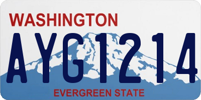 WA license plate AYG1214